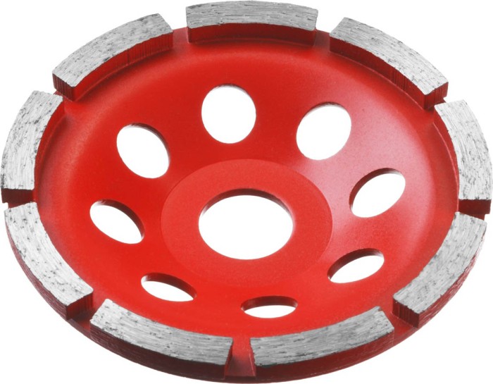 ЗУБР  115 мм, L- 22.2 мм, алмазная, сегментная, однорядная, чашка шлифовальная по бетону 33377-115
