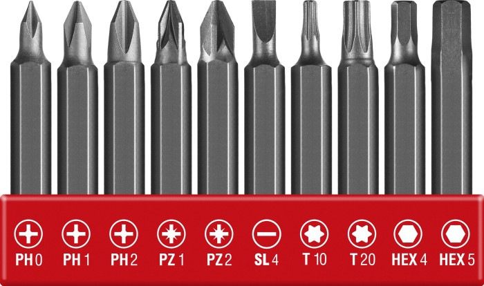 ЗУБР 3.6 В, в кейсе с 10 битами, отвертка-трансформер аккумуляторная ViX-T ЗО-ЕМ-3.6 Ли Мастер