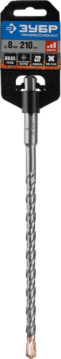 ЗУБР  8 x 210 мм, SDS-Plus, бур по бетону 29314-210-08_z01 Профессионал