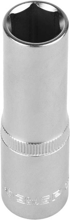 ЗУБР 1/2&quot;, 15 мм, Cr-V сталь, хромированная, торцовая головка 27726-15