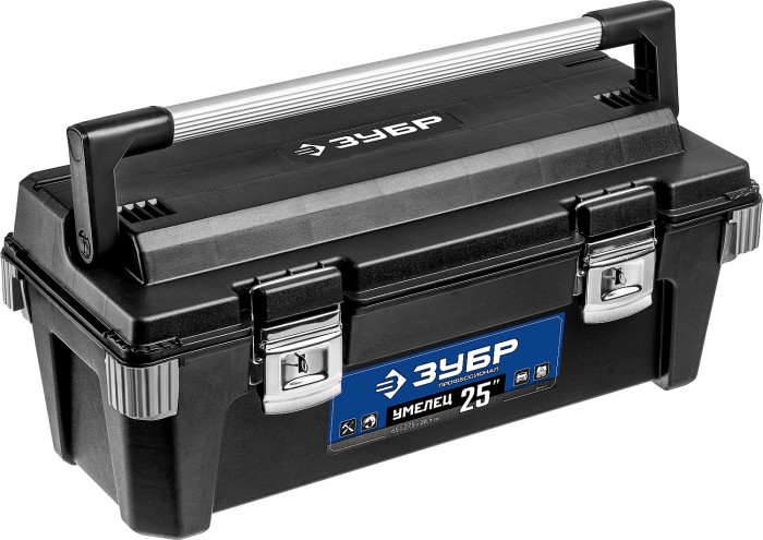 ЗУБР 650 х 260 х 270 мм (25&quot;), пластиковый, ящик для инструмента &quot;УМЕЛЕЦ-25&quot; 38141-25_z01