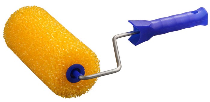 STAYER 180 мм, ⌀80 мм, поролон, валик с ручкой СТРУКТУРНЫЙ ПОРОЛОН 0365-18