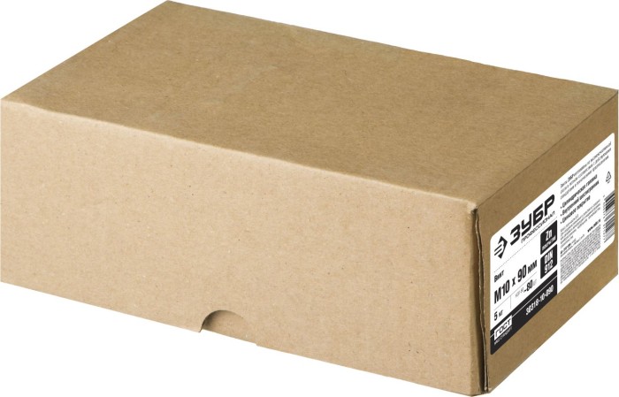 ЗУБР М10x90 мм, 5 кг (80 шт.), кл. пр. 8.8, оцинкованный, винт DIN 912 30318-10-090