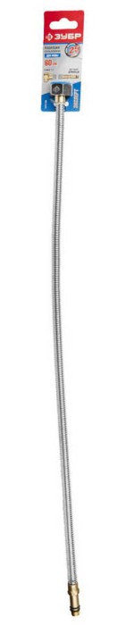 ЗУБР 1/2", 0.6 м, сильфонная из нержавеющей стали, для смесителя, удлиненная подводка 51013-060