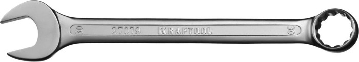 KRAFTOOL 30 мм, Cr-V сталь, хромированный, гаечный ключ комбинированный 27079-30
