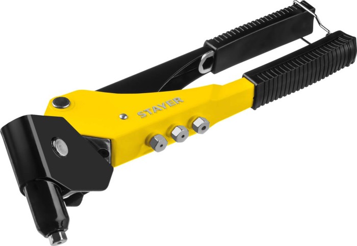 STAYER заклепки 2,4-4,8 мм из алюминия, литой корпус 0-360°, заклепочник поворотный 3110_z01