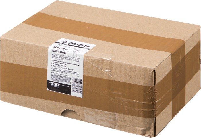 ЗУБР M8 x 10 мм, 5 кг, оцинкованный, болт ГОСТ 7798-70 303080-08-010 Мастер