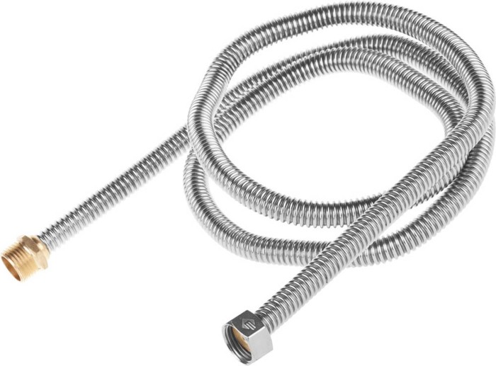 ЗУБР 1/2&quot;, 1.5 м, сильфонная из нержавеющей стали, подводка для воды 51011-G/S-150