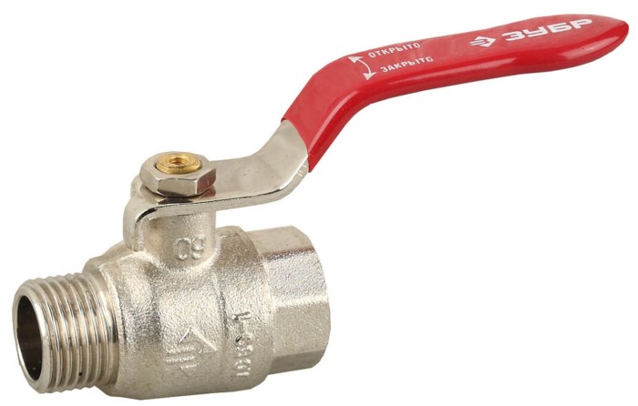 ЗУБР Ø 1/2&quot;, кран шаровой полнопроходной &quot;мама-папа&quot; 51351-N-1/2