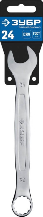 ЗУБР 24 мм, комбинированный гаечный ключ 27087-24_z01