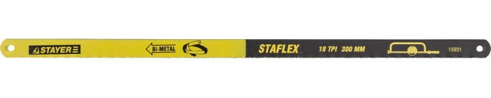 STAYER 18 TPI, 300 мм, 2 шт., полотно для ножовки по металлу Stayer-Flex 15931-S2 Professional