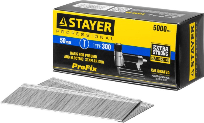 STAYER гвозди тип 300, 50 мм, гвозди особотвердые 31530-50 Professional