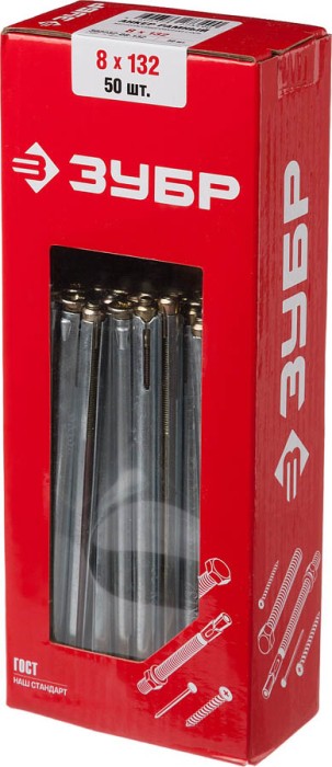 ЗУБР 8х132 мм, 50 шт., анкер рамный 302232-08-132