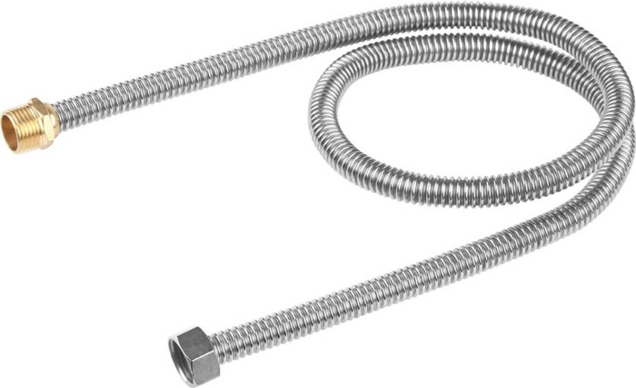 ЗУБР 1/2&quot;, 1 м, сильфонная из нержавеющей стали, подводка для воды 51011-G/S-100