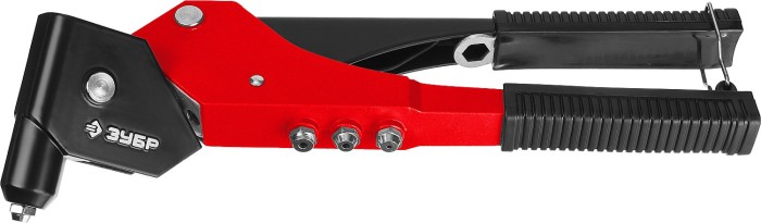 ЗУБР заклепки 2.4-4.8 мм из алюминия и стали, литой корпус, 0-360°, заклепочник поворотный 31191_z01 Мастер