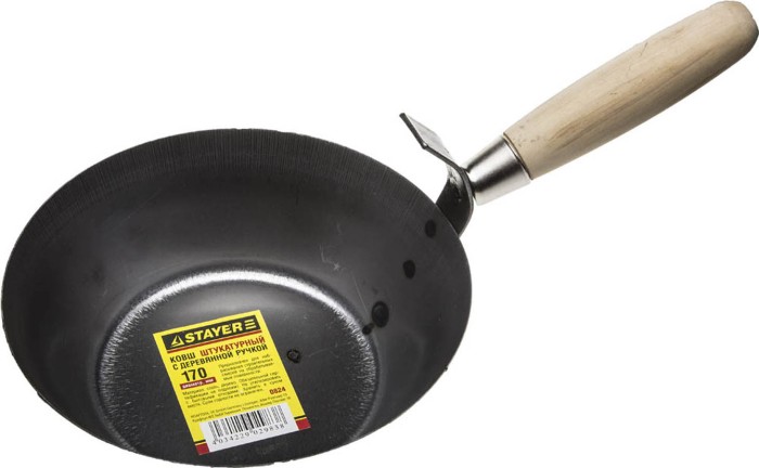 STAYER 170 мм, деревянная рукоятка, ковш штукатурный 0824