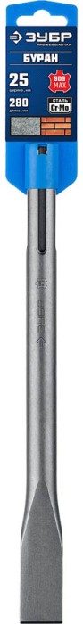 ЗУБР 25 x 280 мм, SDS-max, зубило плоское 29382-25-280_z01 Профессионал