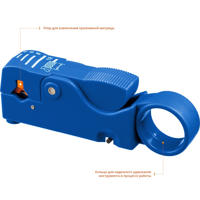 ЗУБР RG58/RG59/RG6, стриппер коаксиальных кабелей COAX-3 22657