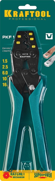 KRAFTOOL для медных наконечников и гильз, усиленные пресс-клещи PKF-16 45466