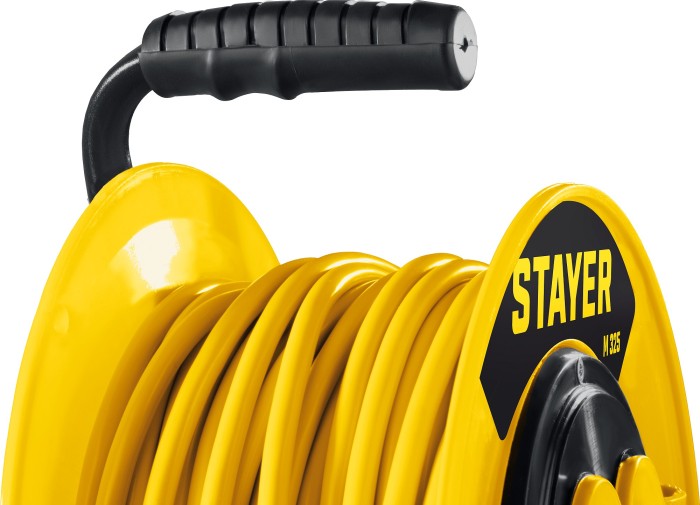 STAYER  М-325 ПВС 3х2.5 50м 4000Вт IP44, Силовой удлинитель на катушке (55064-50)