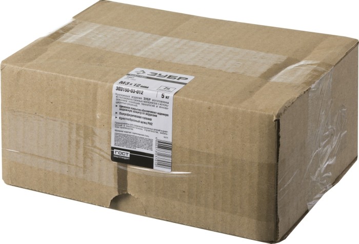 ЗУБР М3 х 12 мм, оцинкованный, винт DIN 7985 303150-03-012