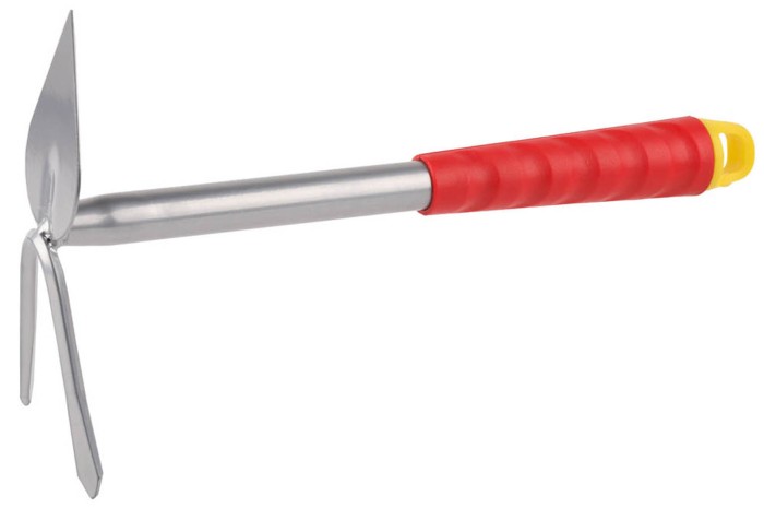 GRINDA 310 мм, 2 зубца, коннекторная система, углеродистая сталь, сердцевидное лезвие, мотыжка садовая 8-421437_z01