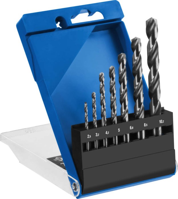 ЗУБР 7 шт. (Ø 2,5-10,2 мм), класс А, Р6М5, набор сверл по металлу 29625-H7R Профессионал