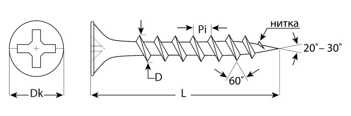 ЗУБР 90 х 4.8 мм, 150 шт., СГД саморезы гипсокартон-дерево 4-300032-48-090 Профессионал