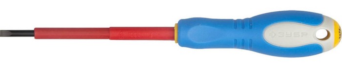 ЗУБР SL3.0х75 мм, отвертка диэлектрическая Электрик 25261-3.0-075 Профессионал