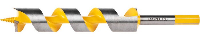 STAYER d=30 х 235 мм, HEX хвостовик, сверло по дереву, спираль Левиса &quot;Spiral&quot; 29475-235-30
