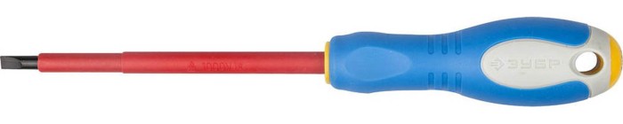 ЗУБР SL5.5х125 мм, отвертка диэлектрическая Электрик 25261-5.5-125 Профессионал