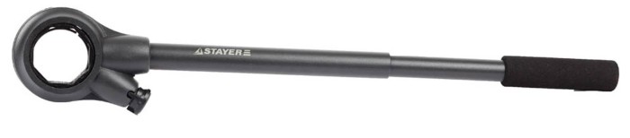 STAYER 1/4&quot;-1 1/4&quot;, ручка 620 мм, двухкомпонентная ручка, трещотка для клуппов 28265-1/4-5/4