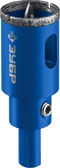 ЗУБР  АГК d 18 мм (центр. сверло, трехгр. хвост, Р60), Алмазная коронка, Профессионал (29850-18)