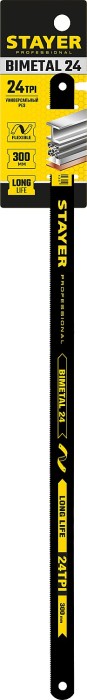STAYER 24 TPI, 300 мм, 1 шт., полотно для ножовки по металлу Bimetal-24 15932-24-1 Professional