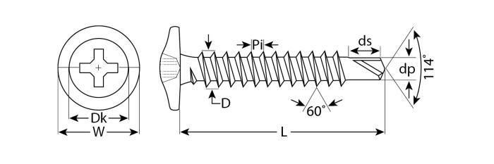 ЗУБР 16 х 4.2 мм, 14 шт., ПШМ-С саморезы с прессшайбой и сверлом для листового металла 4-300216-42-016