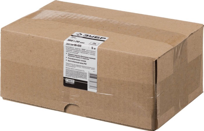 ЗУБР M6 x 20 мм, 5 кг, полусферическая головка, винт DIN 7985 303150-06-020