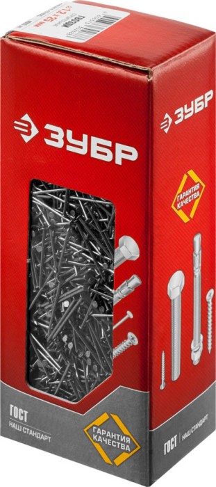 ЗУБР 25 х 1.2 мм, 1 кг, ГОСТ 4028-65, гвозди строительные 305011-12-025