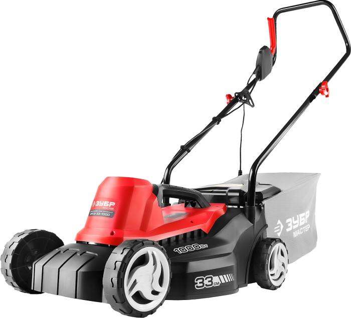 ЗУБР 1000 Вт, 330 мм, газонокосилка электрическая ЗГКЭ-33-1000 Мастер