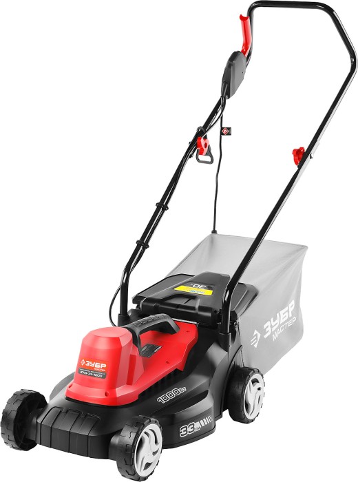 ЗУБР 1000 Вт, 330 мм, газонокосилка электрическая ЗГКЭ-33-1000 Мастер