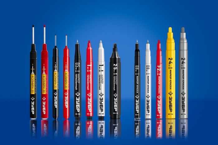 ЗУБР  Колибри-20 0,7 мм, черный, Перманентный маркер для отверстий, ПРОФЕССИОНАЛ (06328-2_z01)