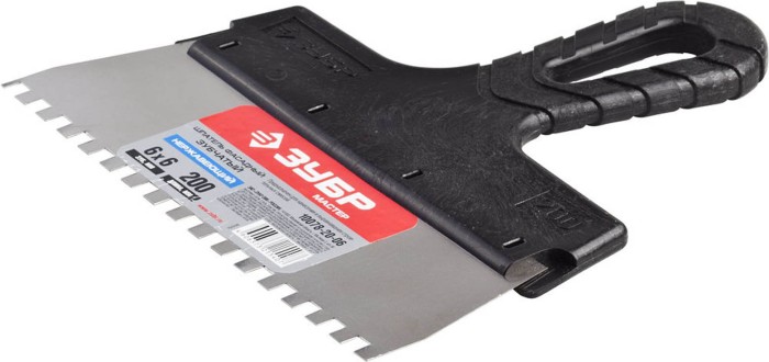 ЗУБР 200 мм, нержавеющая полотно, пластмассовая рукоятка, шпатель фасадный 10078-20-06