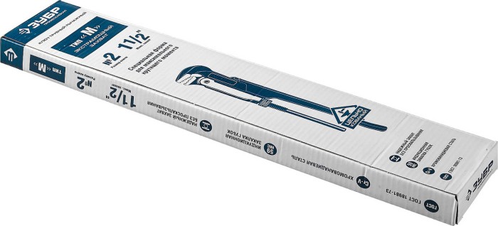 ЗУБР № 2 1 1/2" Cr-V ключ трубный рычажный 27335-2_z01 Профессионал