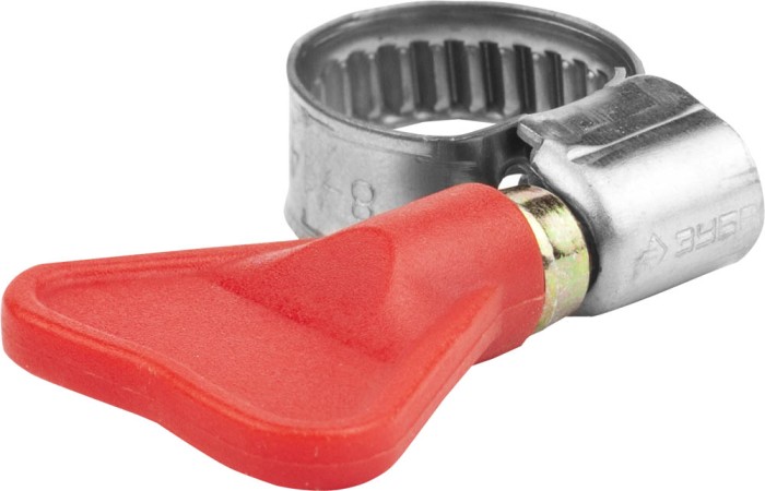 ЗУБР 2 шт., 8-14 мм, накатная лента 9 мм,&quot;Бабочка&quot; хомуты, 37835-08-14 Профессионал