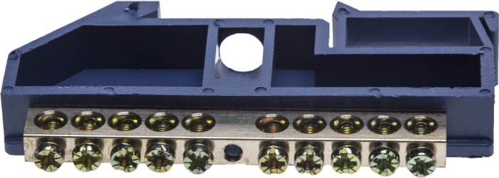 СВЕТОЗАР 10 полюсов, DIN-изолятор, шина нулевая 49807-10