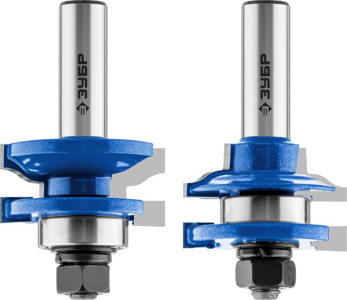 ЗУБР рабочая длина-25,4 мм, хв.-12 мм, d-22 мм, D= 41 мм, набор фрез рамочных №1, 28771-41.3-H2