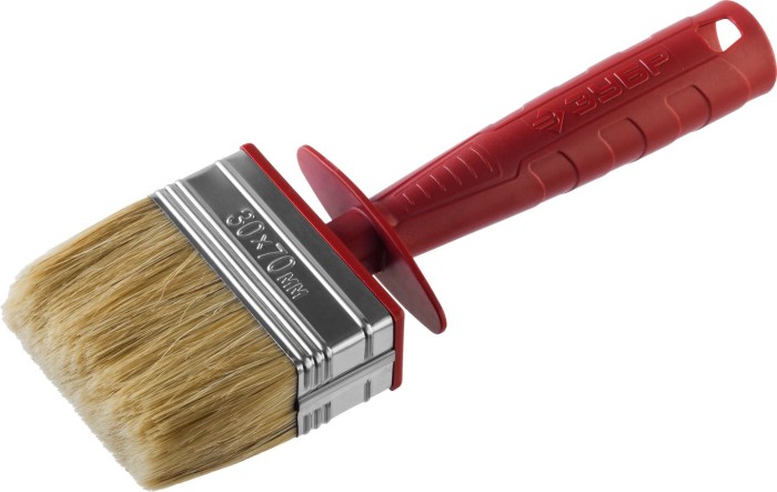 ЗУБР 3 х 7 см, светлая щетина, пластмассовый корпус, кисть - макловица УНИВЕРСАЛ 01825-07