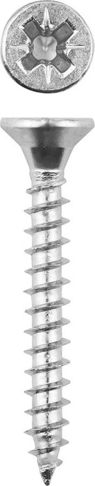 ЗУБР 45 х 3.5 мм, 300 шт., белый цинк, СУ-Б саморезы универсальные по дереву 4-300371-35-045 Мастер