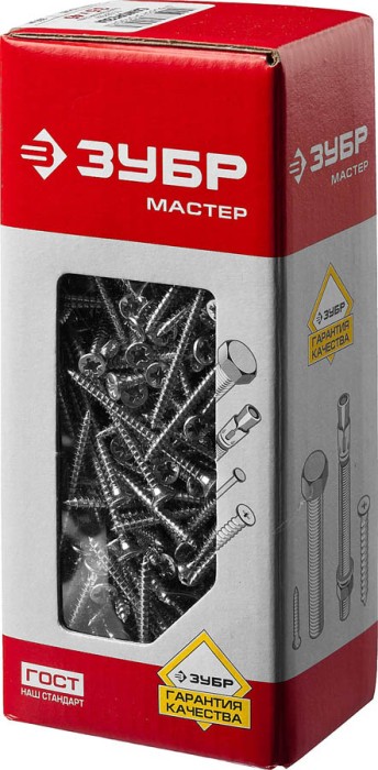 ЗУБР 45 х 3.5 мм, 300 шт., белый цинк, СУ-Б саморезы универсальные по дереву 4-300371-35-045 Мастер