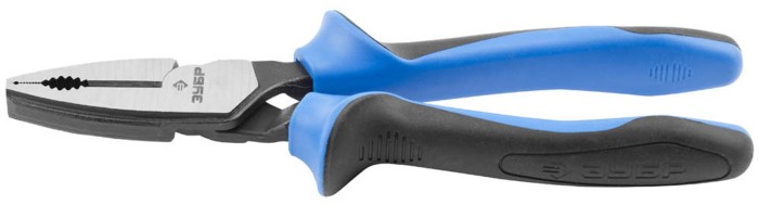 ЗУБР 200 мм, комбинированные, двухкомпонентная рукоятка, плоскогубцы 2207-1-20