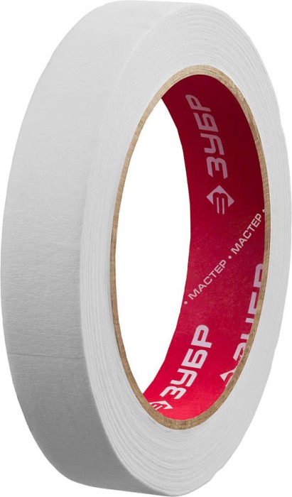 ЗУБР 19 мм, 50 м, до +80° С, лента малярная 12115-19 Мастер